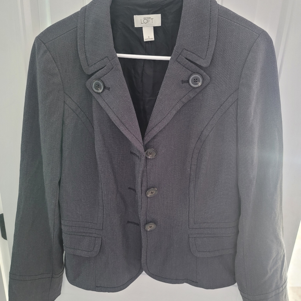 Loft suit jacket sz8 charcoal gray